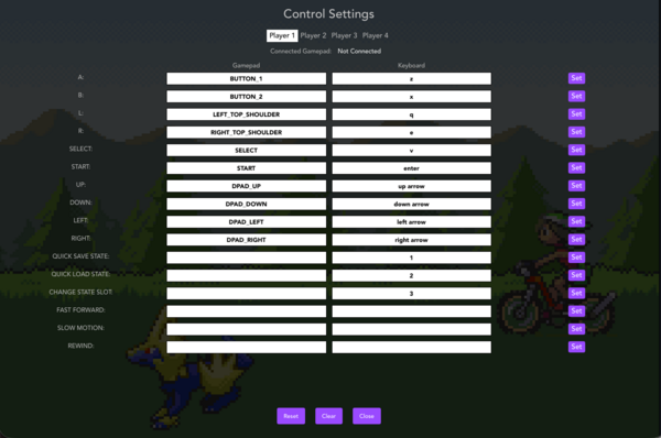 Default Controls for Romm