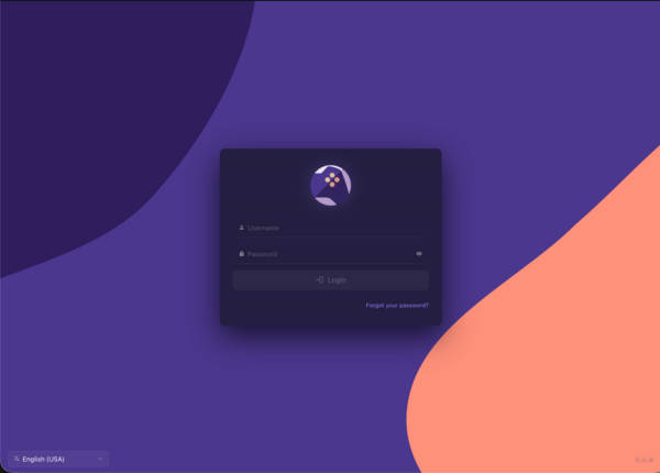 ROMM login screen